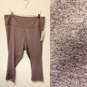 Z By Zella Plus Size 3X High Waist Crop Activewear Pants Purple Potent NWT